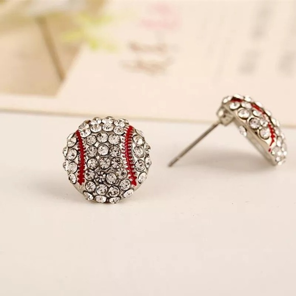 fancy fashions Jewelry - Baseball ⚾️ rhinestone stud earrings fancy fashions Jewelry - Baseball ⚾️ rhinestone stud earrings